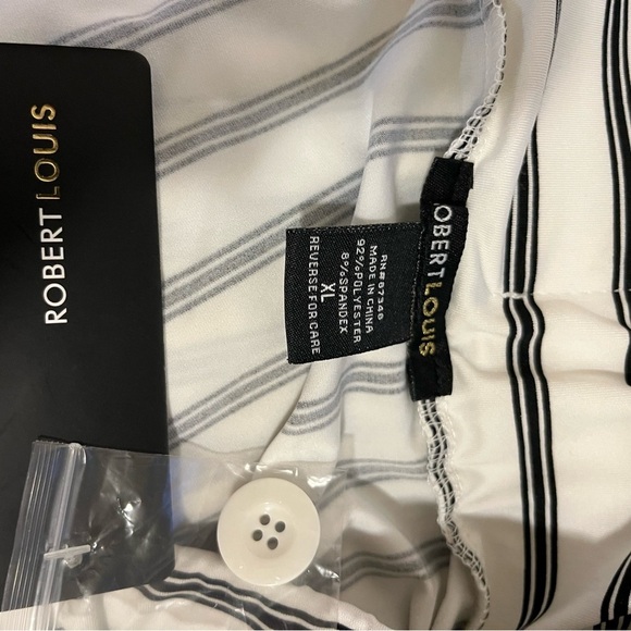 Robert Louis Black and White Midi A-Line Skirt - Picture 6 of 6